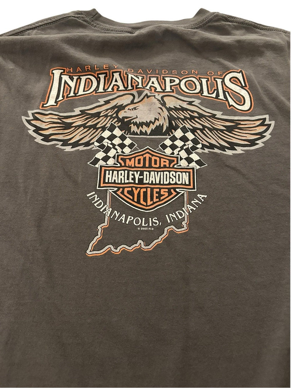 Harley-Davidson Indianapolis Eagle Graphic Tee - Brown size xl